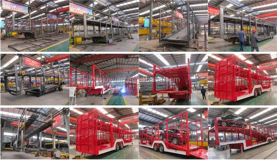 Hydraulic Double Deck Steel Chassis Auto 5 Car Vehicle Transporter 2