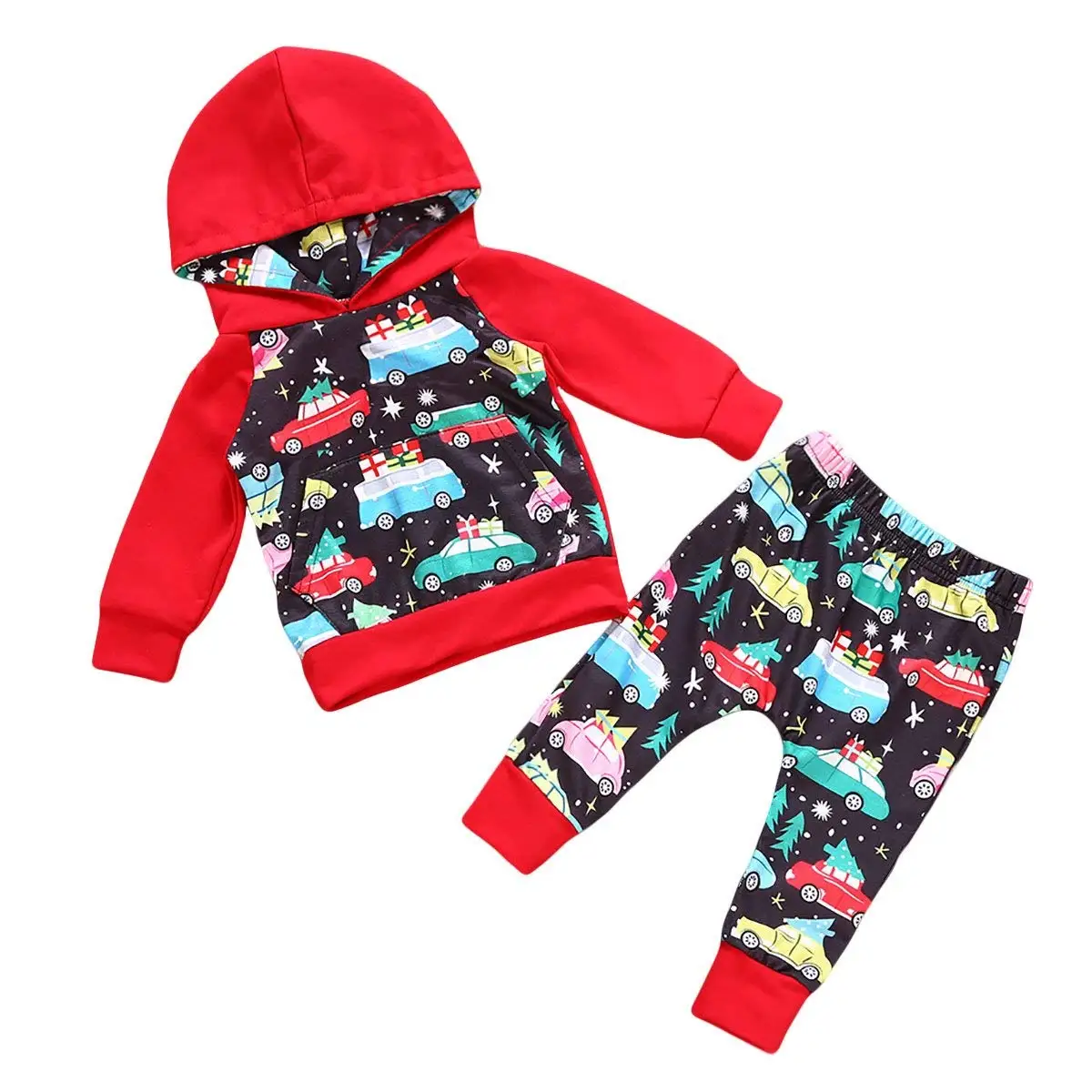 For 0-24 Months Baby,DIGOOD 2PCS Newborn Baby Cute Dot Hooded Tops+Pants Legging Outfits