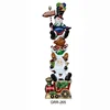 Noel tall stacking Santa snowman dog train Christmas holiday ornament with Led light