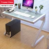 Easy to install Z Type Toughened Glass Computer Laptop Desk Study Table Workstation Home Furniture