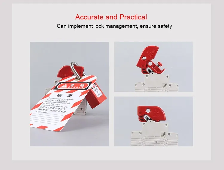 MCB Safety Circuit Breaker Lockout Without Tools Can Mounted Side-By-Side On Adjacent Circuit Breaker