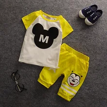 Baby Boys Clothes Mickey Shorts Sets Children Cartoon Animal Carters Suit Baby Girls Summer Vetement Bebe