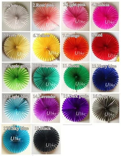 420 Inch Colorful Tissue Paper Fan For Christmas Tree Decoration Round Paper Fan Decorate Your