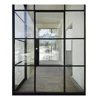 Low-e Exterior Steel Windows Steel Door and Glass Insert Entry Door Forging with Steel Window Grill Design