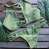 2017 new European and American women's Bikini Swimsuit three pieces of sexy multi rope Bikini Swimsuit