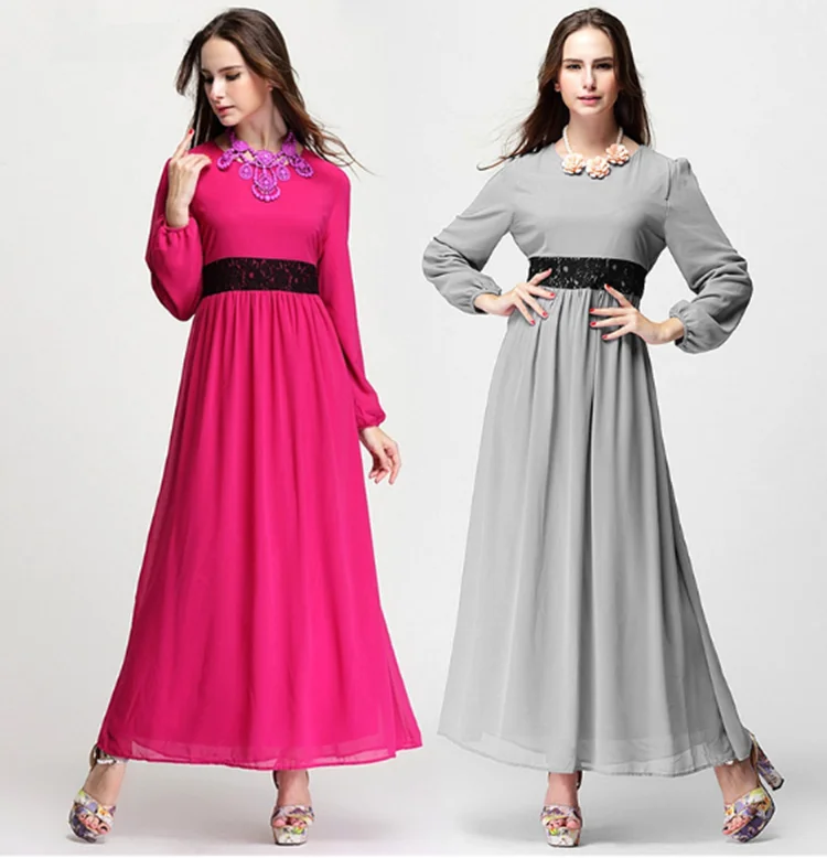 A3264 Elegant Muslim Female Slim Fit Clothing Muslim Dress Abaya - Buy ...