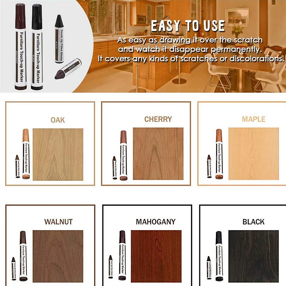 Factory Repair Wax Stick Scratch Restore Repair Touchup Markers Felt