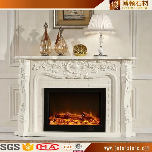 Modern House Decoration Marble Corner Electric Fireplaces On Sale