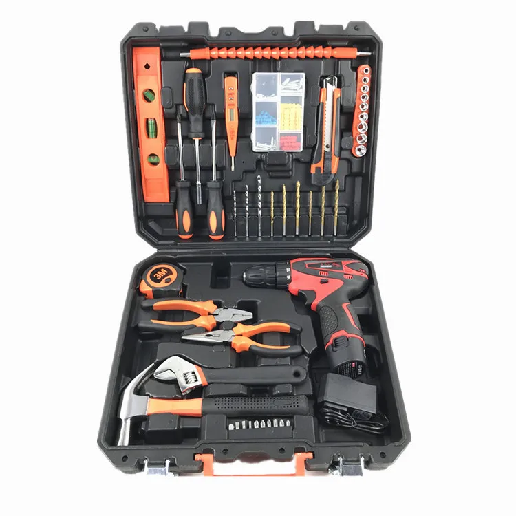 44pcs office and house repairing hand tool sets in plastic box