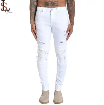 white ripped biker jeans mens