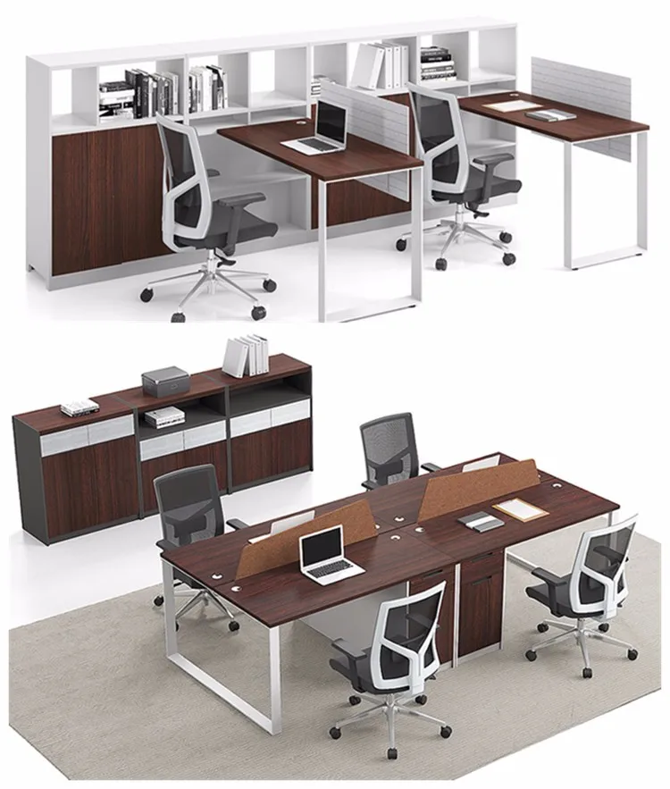 Cheap Office Furniture Double Seat Work Table With File Foh