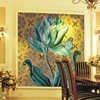 Pj007 free mosaic flower patterns,fiberglass mesh for mosaic mural,glass mosaic wall art murals