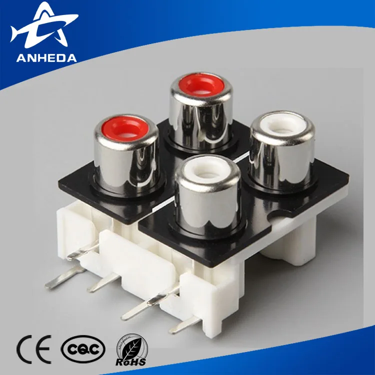 Set of 4 CMC Gold Plated RCA Plug RCA jack Connector #CMC6236-WU
