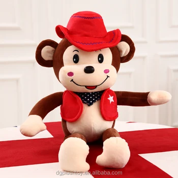 red stuffed monkey