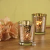 Mercury Glass Gold Tea Light Holder Candle Votive Wedding Decoration