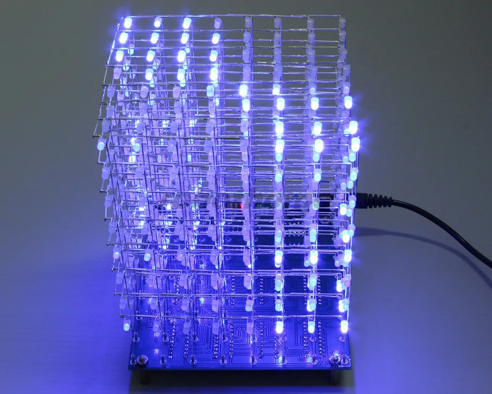 3d led cube схемы pic16f877