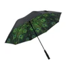 free sample China supplier Green peacock black coating super sun blocking double layer golf umbrella