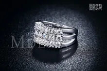 White gold filled Engagement rings for women Cubic Zircon diamond jewelry Romantic bague Wedding bijoux accessories