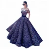 Fashion Colorful Sequin Evening Dresses 2018 Off Shoulder Ball Gown Design Party Gowns For Lady Wear