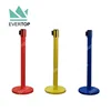 Low cost Black Retractable Belt Stanchion Crowd Control Barrier Queuing products For Sales