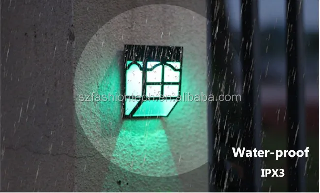 Waterproof Solar Powered LED Wall Light, for Outdoor Landscape Garden Fence Yard Lawn Lighting & Decoration