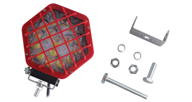 5 inch 48w LED Spot Work Light - Hexagon - 3800lm - 5D Spot - for Jeeps Trucks Offroad Tractor Military Style