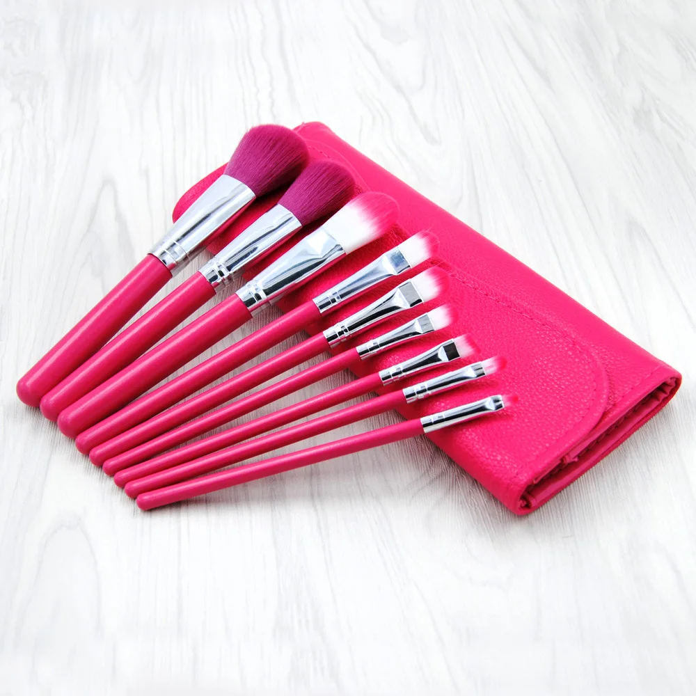 No Logo Cruelty Free Personalized Leather Natural Eye Face Mermaid Vegan Professional Makeup Brushes Private Label