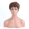 Premier Indian Remy Hair Short Curly Machine Weft Wig For Black Women