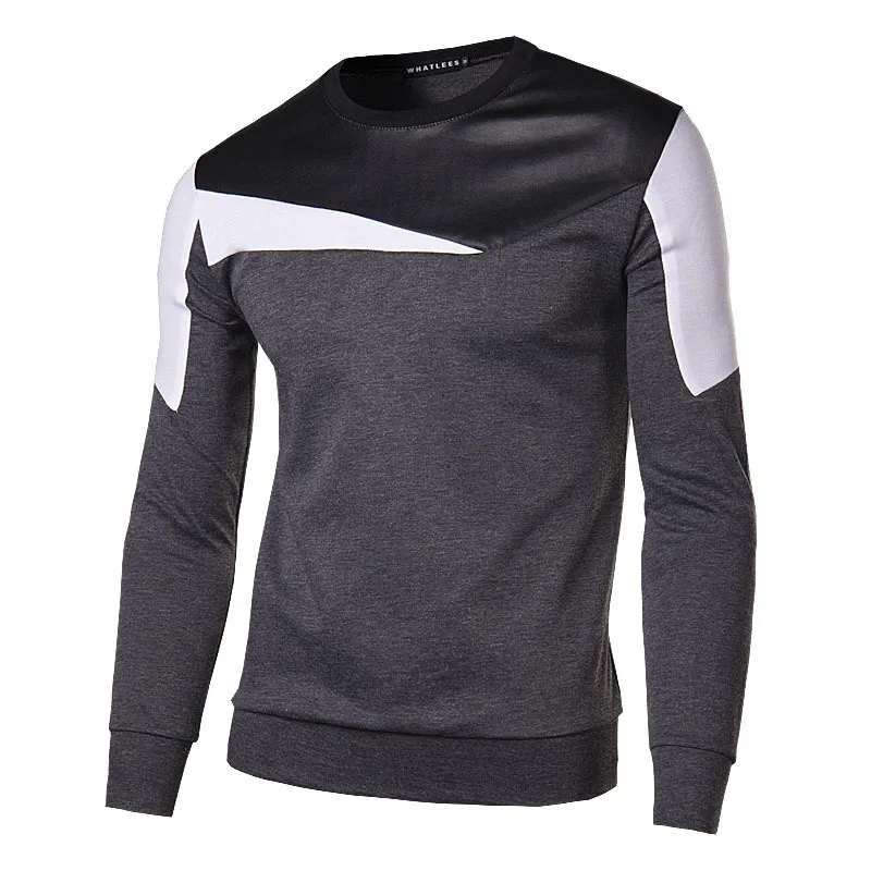 Thadensama New Fashion Men Casual Shirts Long Sleeve Patchwork Men Shirts White and Black Splice Male Shirt PL Size