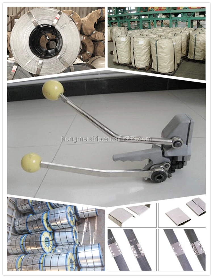 Manual Combination Steel Strapping Tool Packing Machine For 13-19MM Steel Strip With Seals