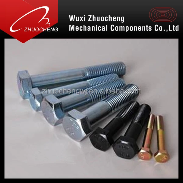 zinc plated hex bolts