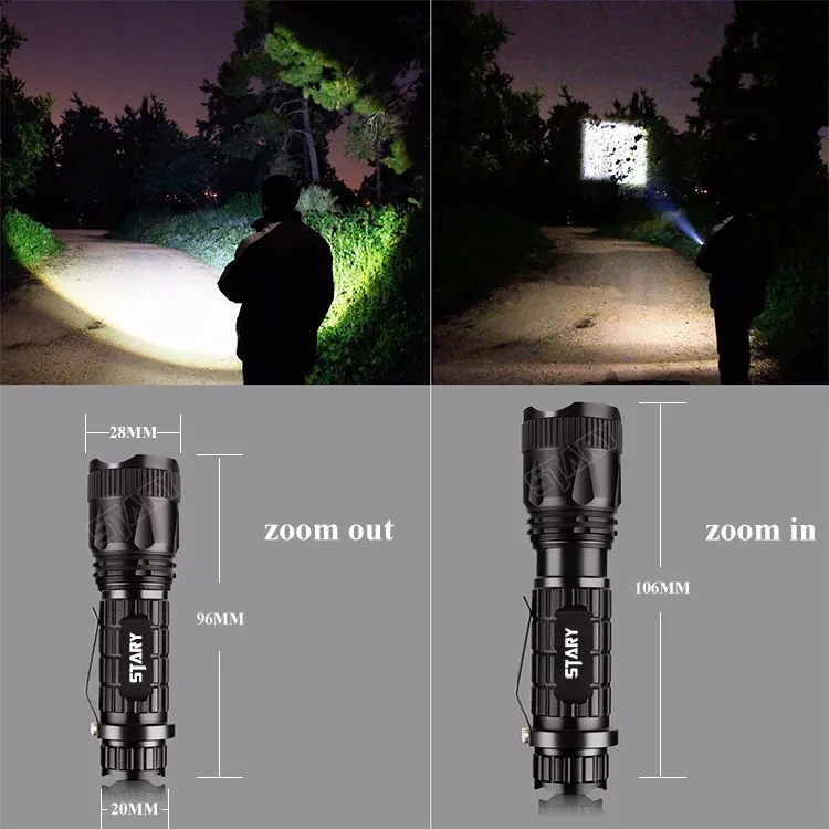 New Arrival Zoomable Long Distance 395nm Uv Flashlight And 400 Lumen