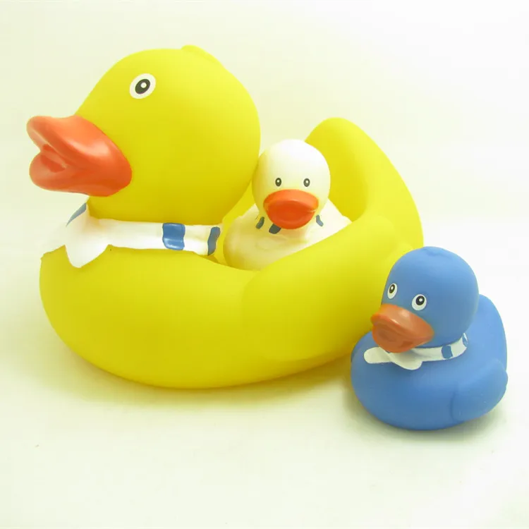 Bath Duck Set Famille canetons Bain Temps baignoire jouets pour bébé Ensemble Cadeau Canard en caoutchouc 