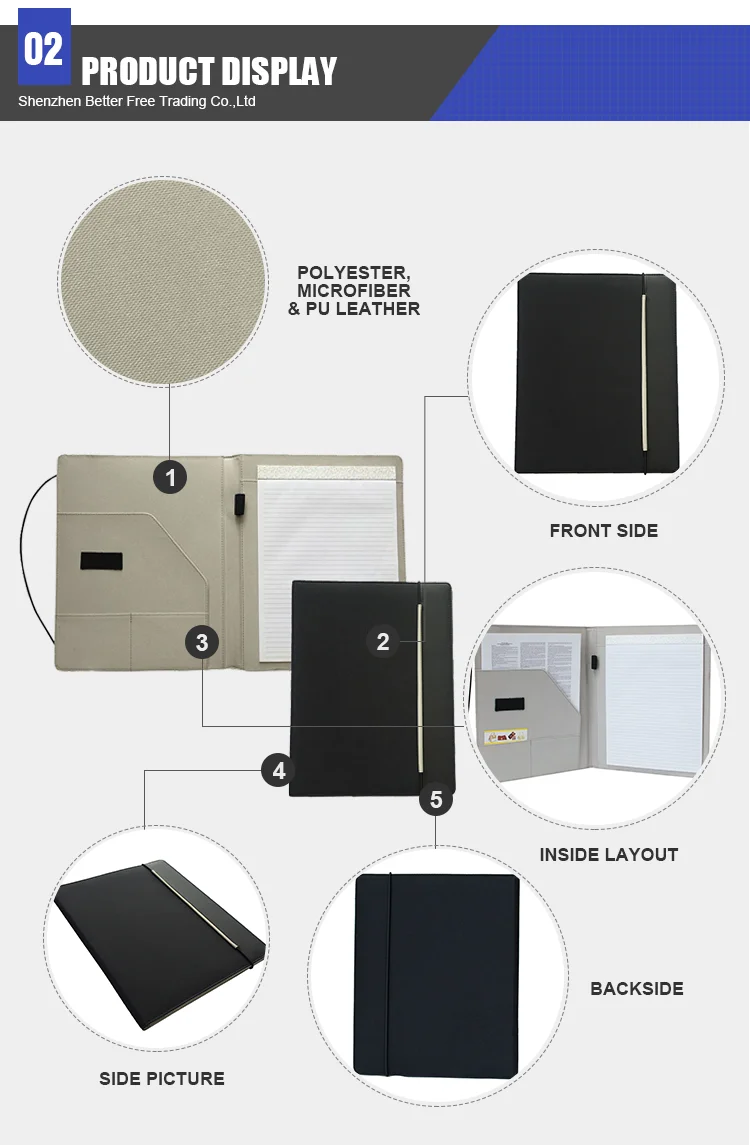 Custom women case interview portfolio file folder