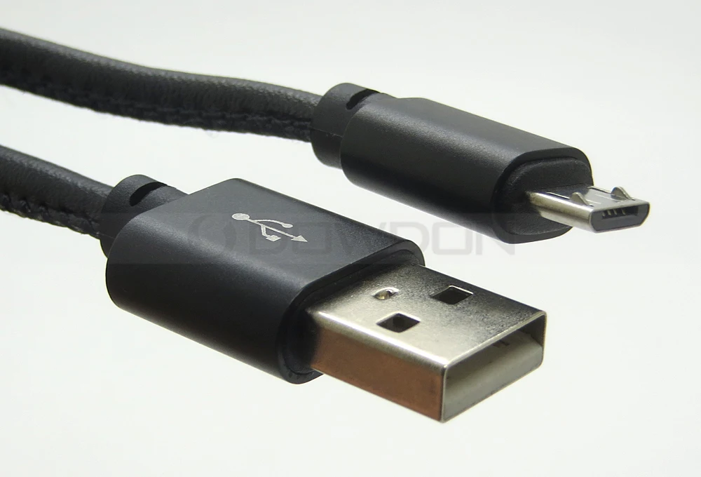 1m Pu Leather Micro Usb Charging Data Sync Cable For Android - Buy