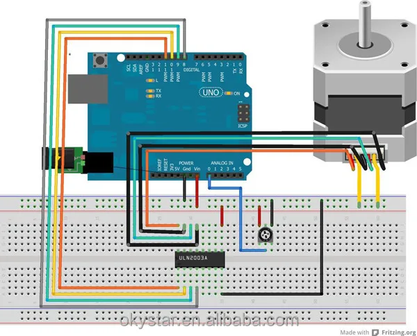 5v Dc Stepper Motor With Drive Module Board Uln2003 Module Stepper ...