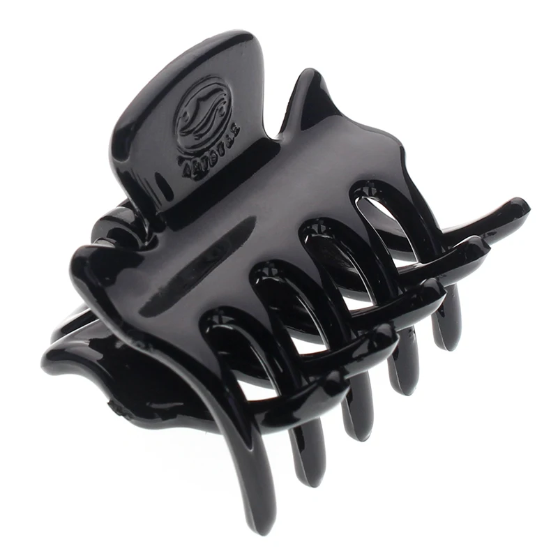 Logo Printed Fancy Black Small Claw Hair Clips - Buy Small Claw Hair ...