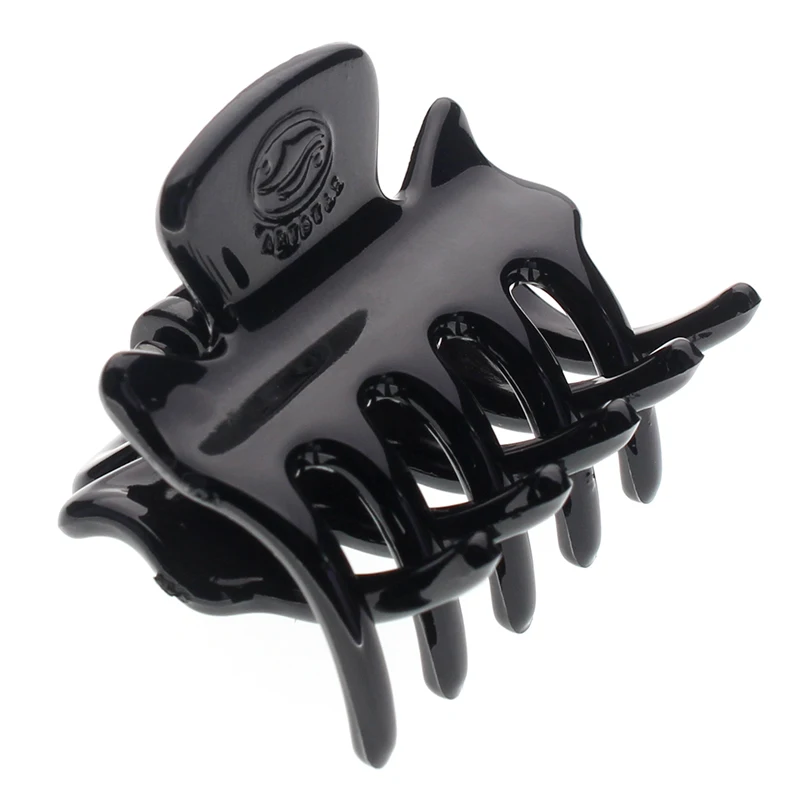 Logo Printed Fancy Black Small Claw Hair Clips Buy Small Claw Hair