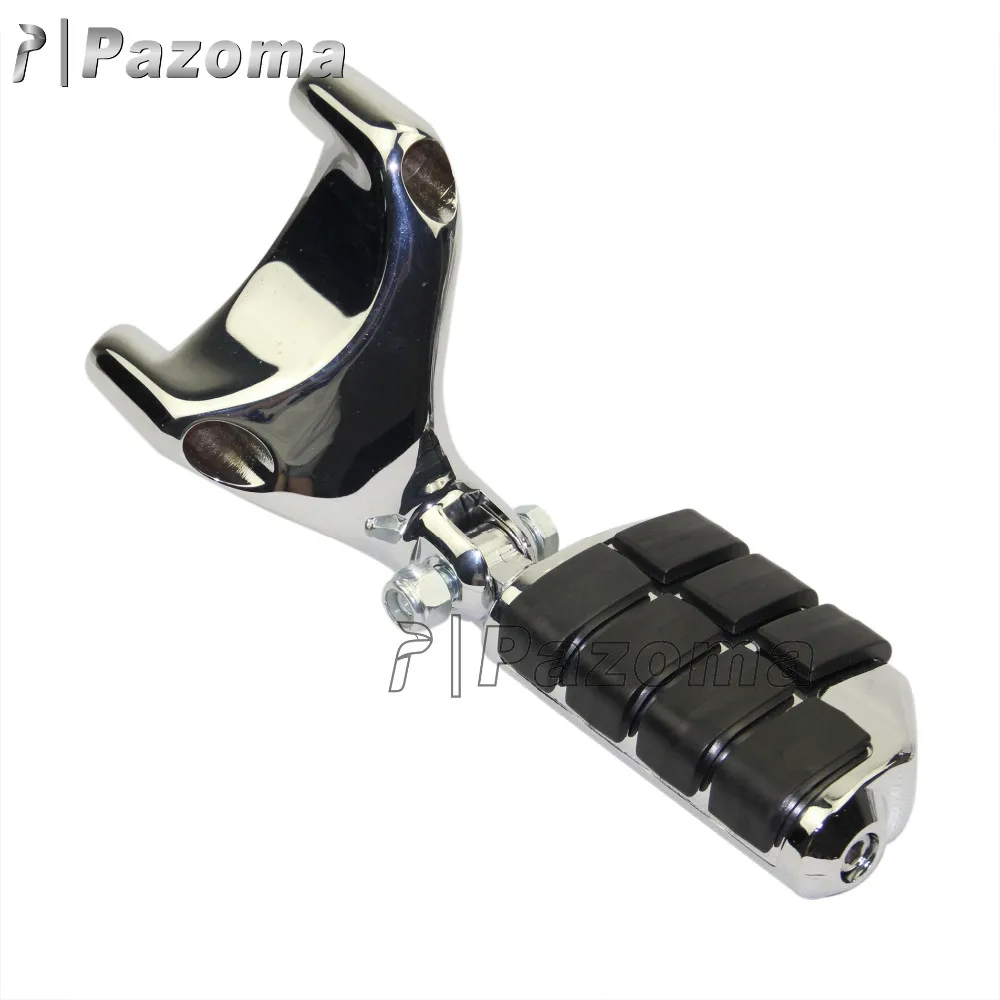 Pazoma Metal Rear Passenger Motorcycle Adjustable Foot Rest Bracket Mount Fit For 0413 Harley