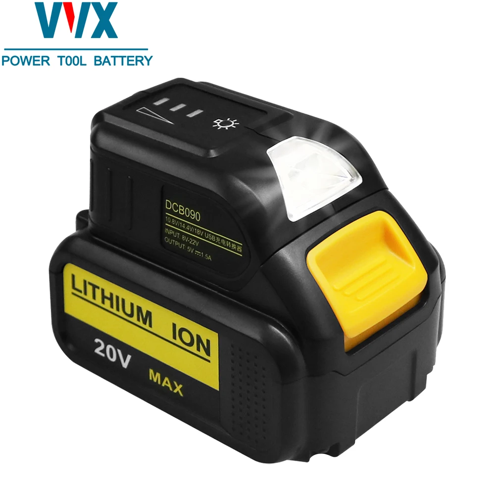 2 Pack 20 Volt DCB200 Li-ion Battery For DEWALT DCB204 DCB200 DCB18 Max XR 4.0Ah