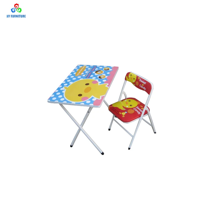 child size folding table chair set