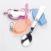 China Factory Hot Portable Stainless Steel Folding Table Spoon Salad Spoon for Wholesale