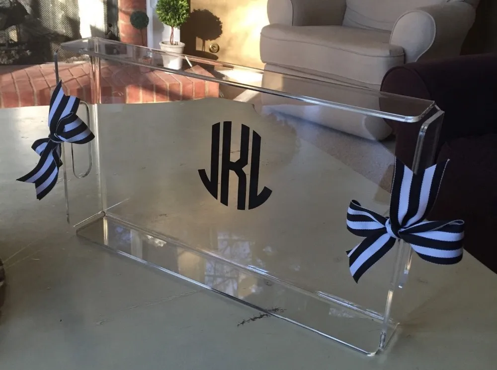 Clear Personalized Acrylic Lucite Serving Tray With Handles Buy Clear