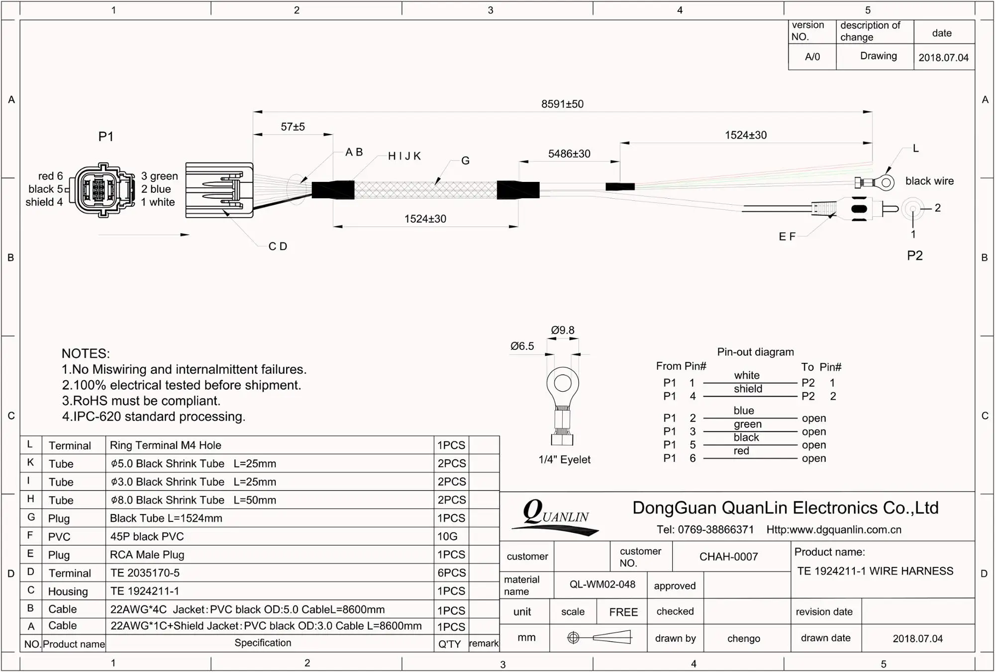oem and odm customized cable assembly wiring harness