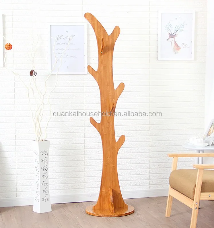 New Design Mdf Diy Tree Shaped Coat Rack Stand Colorful Wall