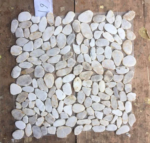 Nanjing Sliced White Natural River Rock Pebble Mosaic Stone Mesh Bathroom Floor Tiles Tile Product On Alibaba Nanjing Sliced White Natural River Rock