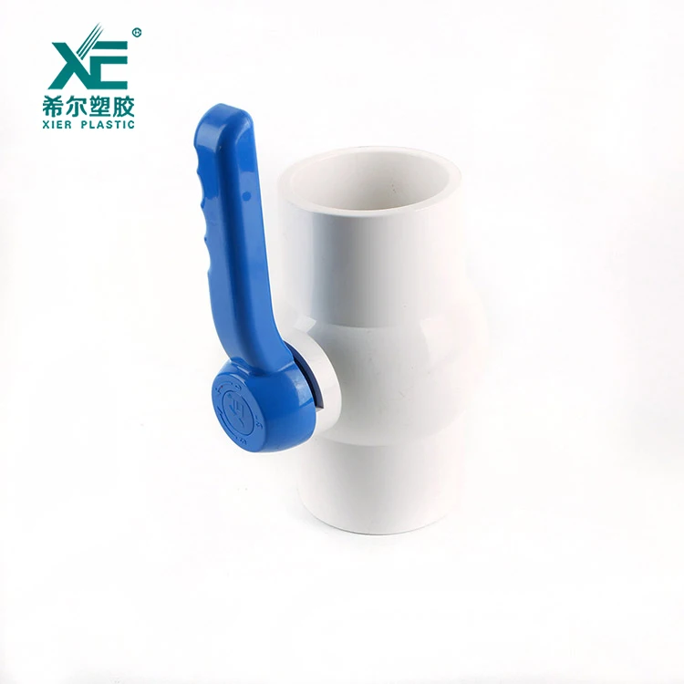Factory price pvc compact ball valve with blue long handle