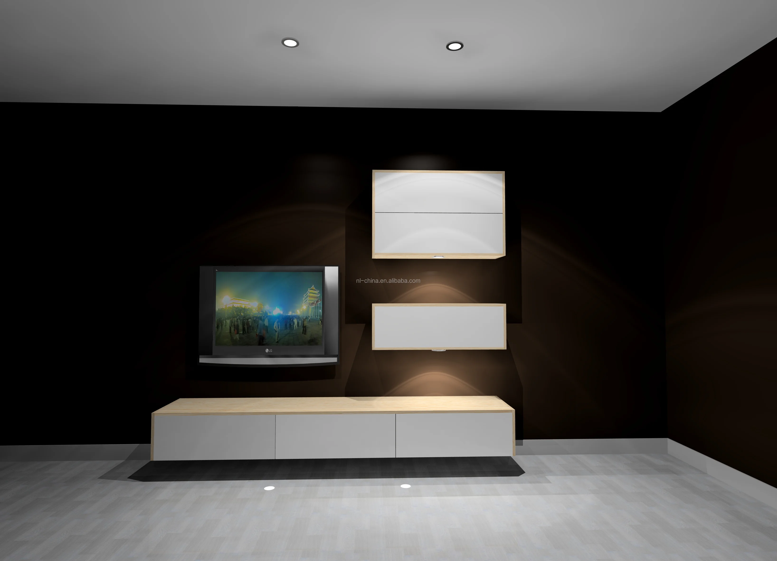 Modern Design Pvc Membrane Modern Tv Stand Showcase Buy Modern Tv