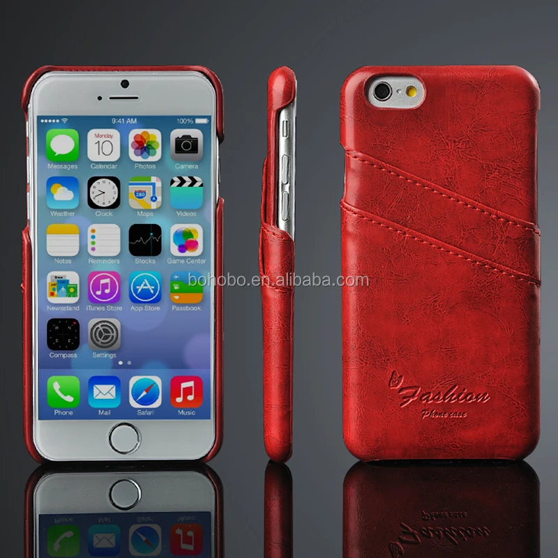 high glossy brand leather Material cell phone holster for iphone 6s