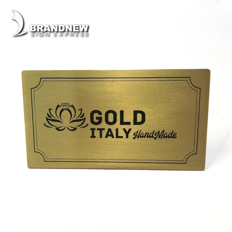 Wall Mounted Laser Cut Engraved Custom Brass Desk Metal Name